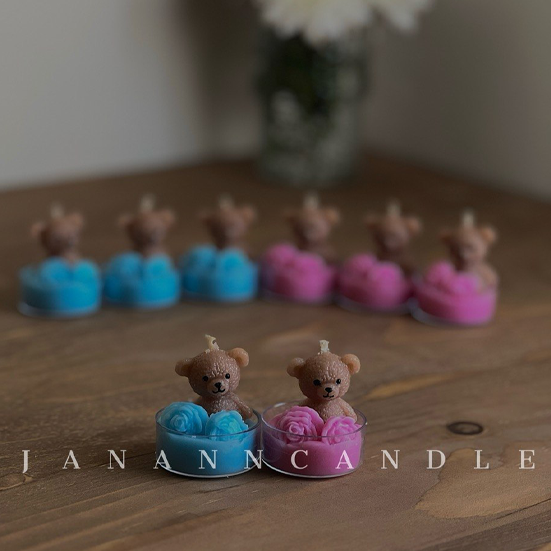 گیفت تعیین جنسیت تدی گل دار