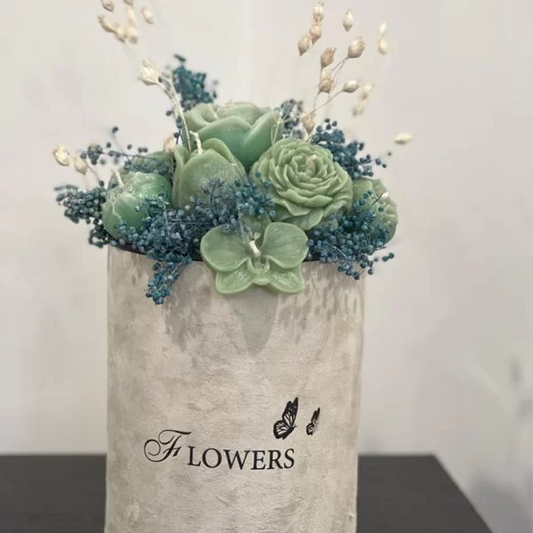 باکس گل شمعی استوانه ای