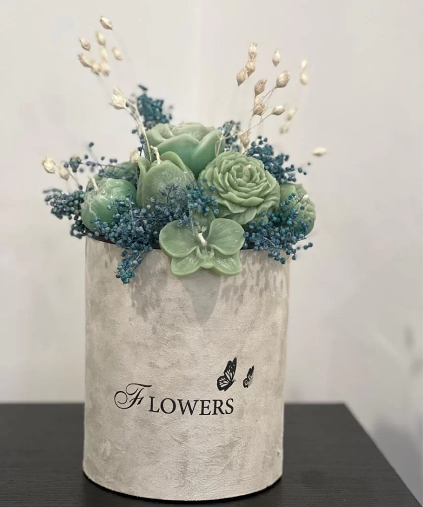 باکس گل شمعی استوانه ای